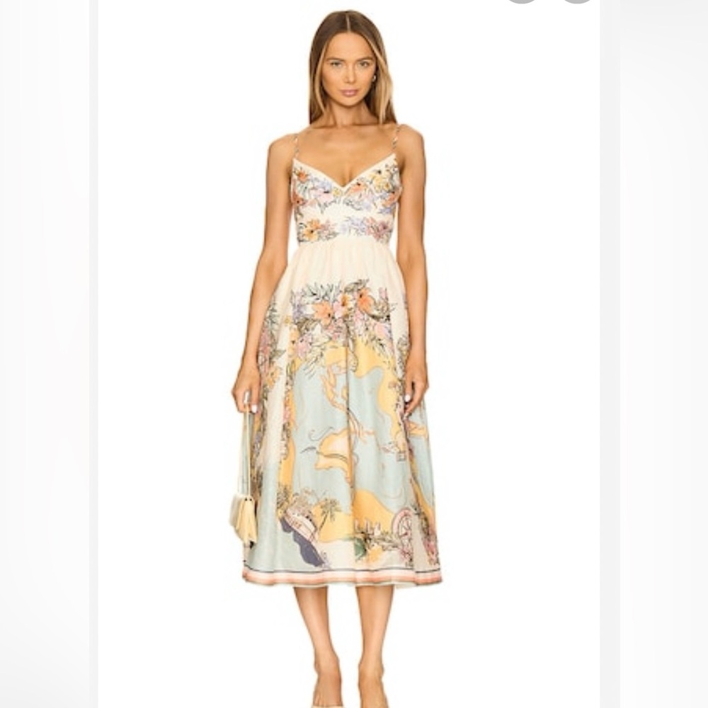 Zimmermann Pastel Floral Midi Dress